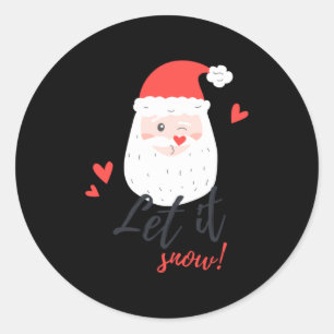 Snowfall  classic round sticker