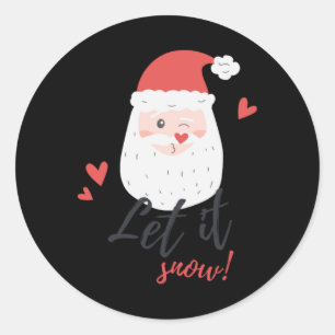 Snowfall classic round sticker