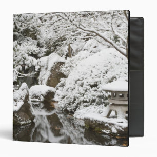 Snowfall in Portland Japanese Garden, 2 Binder