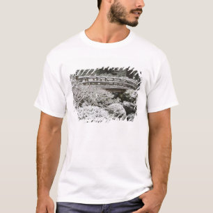 Snowfall in Portland Japanese Garden, T-Shirt