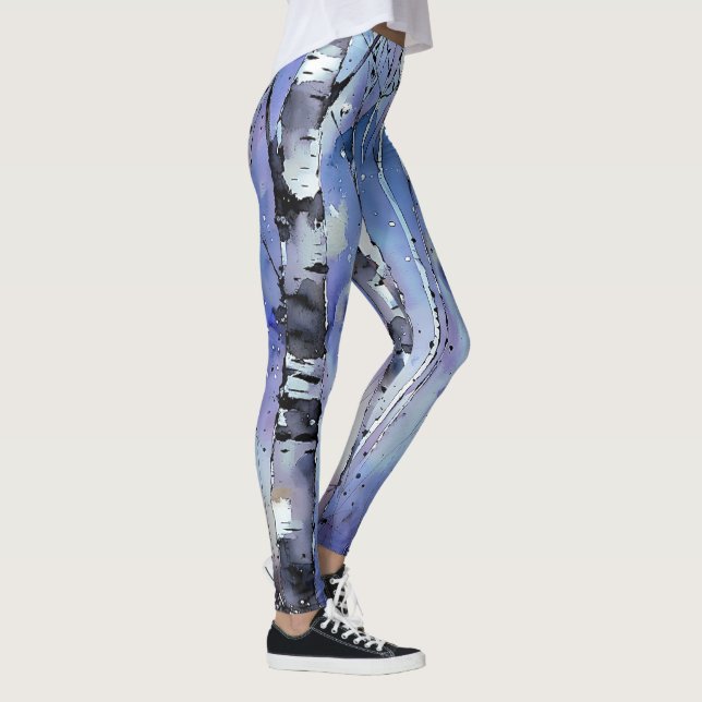 Snowfall in the Enchanted Birch      Leggings (Right)