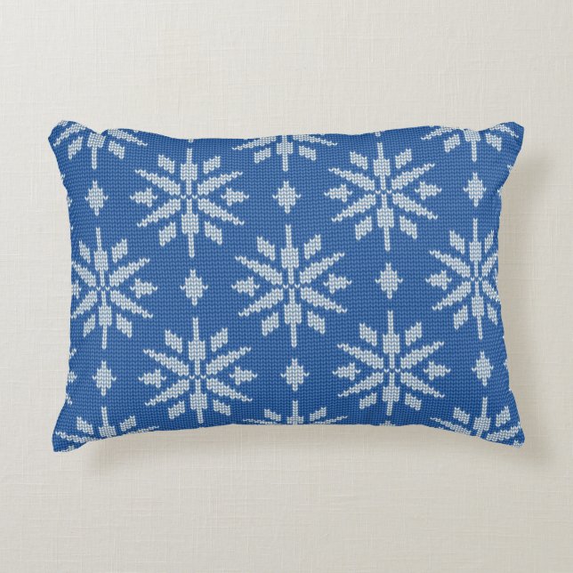 Snowfall Knit Accent Pillow (Front)