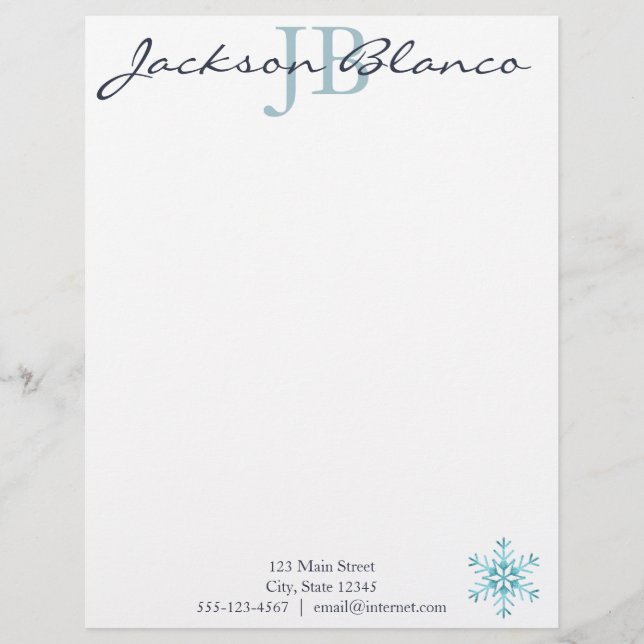 Snowfall Letterhead (Front)
