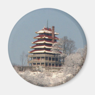 Snowfall on the Pagoda Magnet