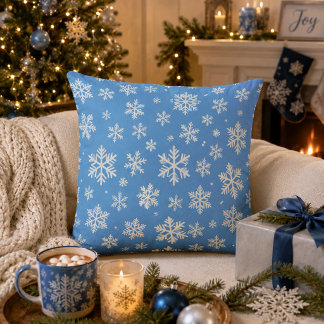 Snowfall Serenade Throw Pillow