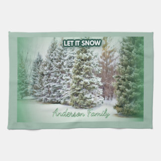 Snowfall Serenity Family Kitchen Towel