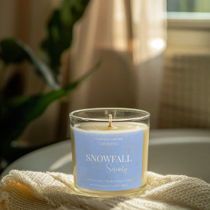 Snowfall Serenity White Tea & Jasmine Candle Label