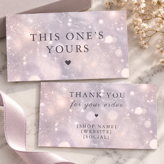 Snowfall Thank You Business Packaging Insert Card
