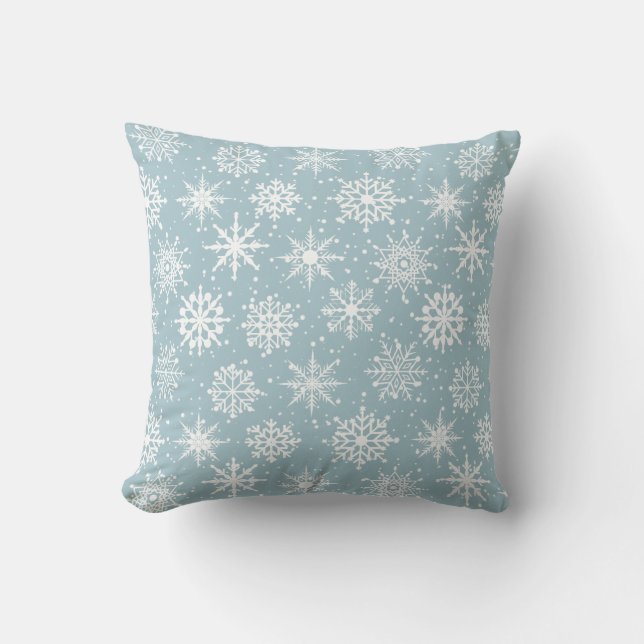 Snowfall Throw Pillow (Front)
