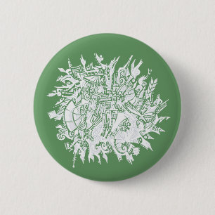 SnowFlake 1 2 Inch Round Button