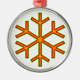 snowflake #1 metal ornament