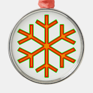 snowflake #1 metal ornament