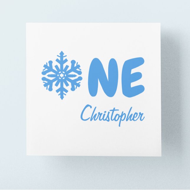 Snowflake 1st Birthday Napkin (Creator Uploaded)