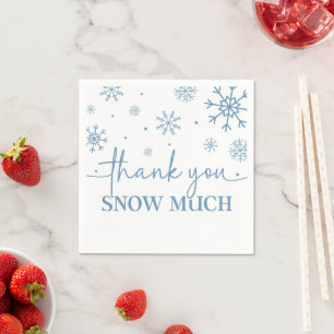 Snowflake 1st Birthday Winter Paper Napkin