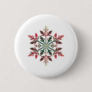 snowflake 2 inch round button