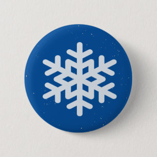 snowflake 2 inch round button