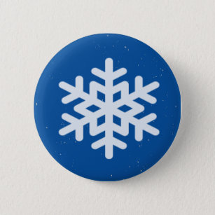 snowflake 2 inch round button