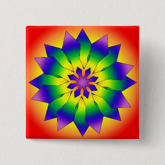 Snowflake 4444 2 inch square button