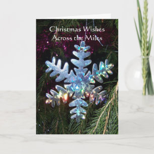 Snowflake Across The Miles Christmas Holiday Card