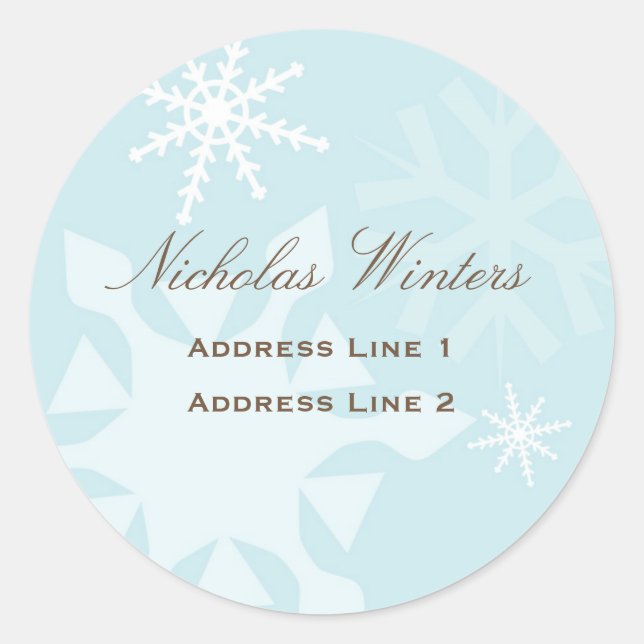 Snowflake Address Label (Front)