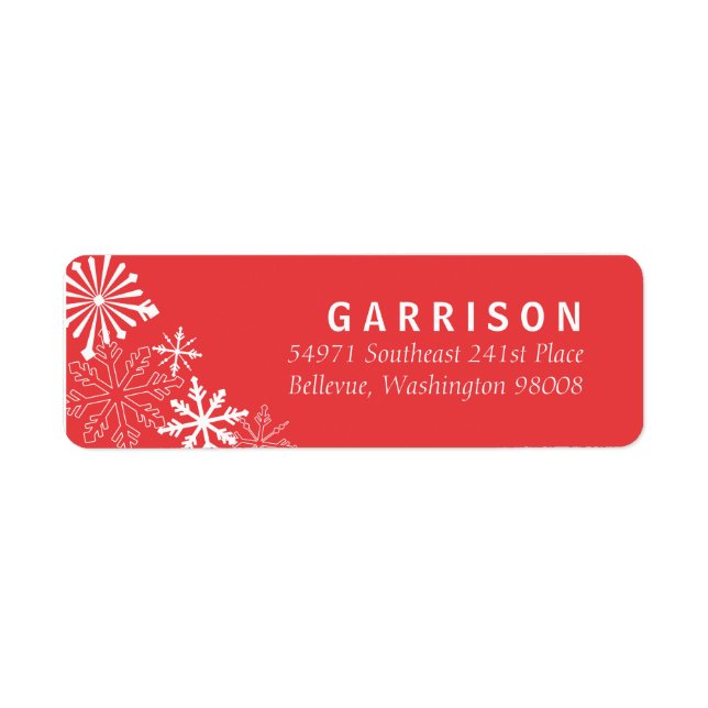 Snowflake Address Label (Front)