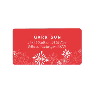 Snowflake Address Label