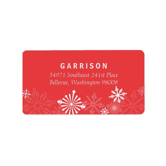 Snowflake Address Label (Front)