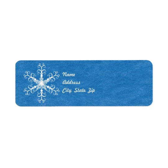 Snowflake Address Label Template