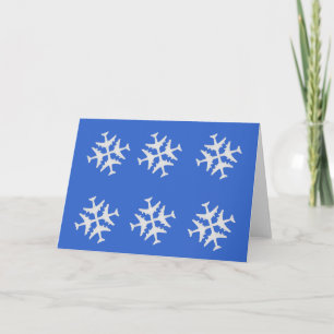 Snowflake Airplane Card
