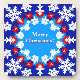 Snowflake and Gift Patterns Coaster