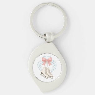 Snowflake and Ice Skates Keychain