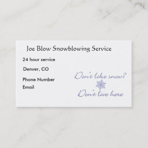 Snowflake Appointment Card