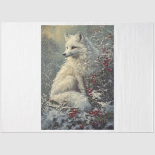 Snowflake Arctic Fox Tissue Paper