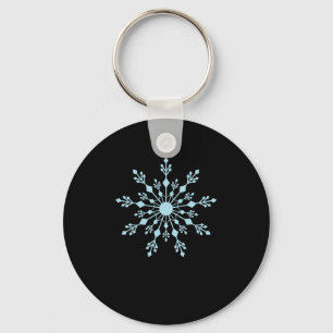 Snowflake as a pattern in winter keychain