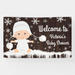 Snowflake Baby Shower Banner