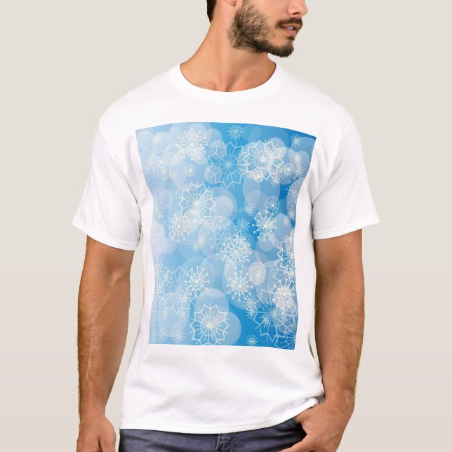 Snowflake background T-Shirt (Front)