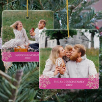 Snowflake Berry Bling Trendy 2 Photo Christmas
