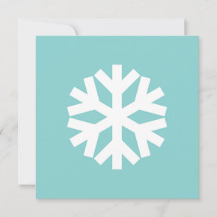 Snowflake blue invitation
