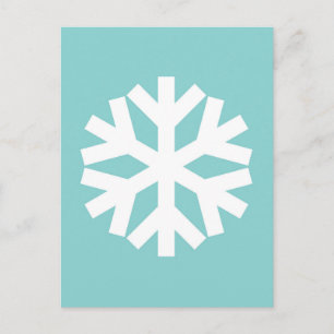 Snowflake blue postcard