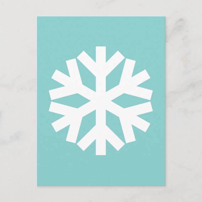 Snowflake blue postcard (Front)