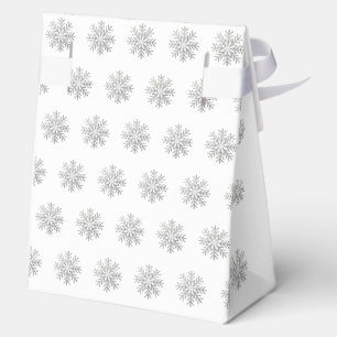 Snowflake Blue & Silver Baby Shower Thank You Favor Box