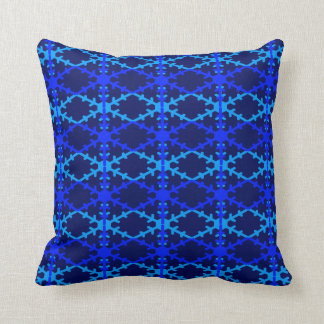 snowflake blue throw pillow