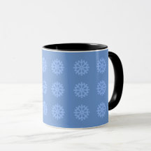 Snowflake Blue Winter Festive Pattern