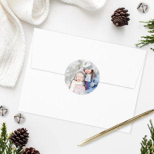 Snowflake Border     Holiday Photo Sticker