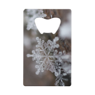 Snowflake bottle opener credit card bottle opener