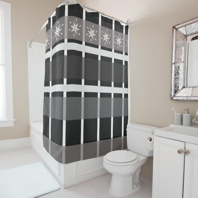 Snowflake Buffalo Plaid Black Christmas Holiday (In Situ)