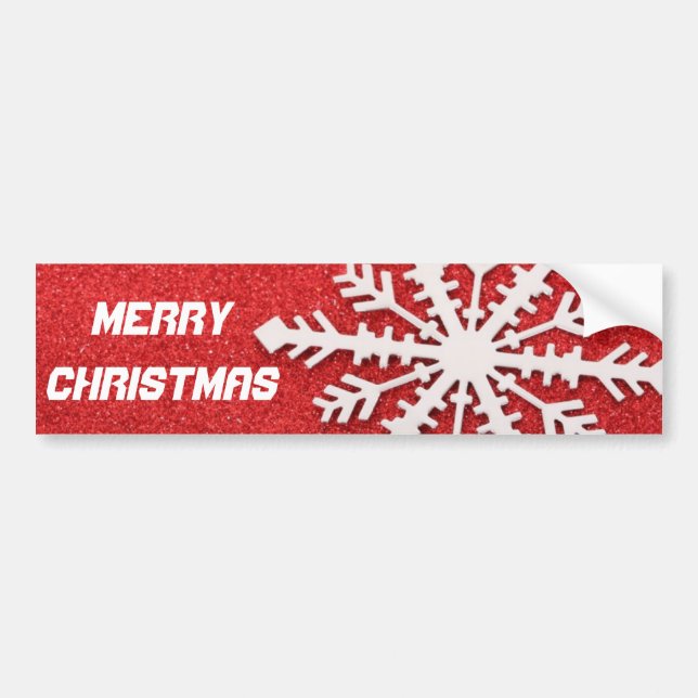 Snowflake Bumper Sticker (Front)