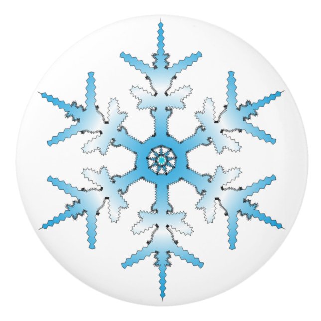 SNOWFLAKE CERAMIC KNOB (Front)