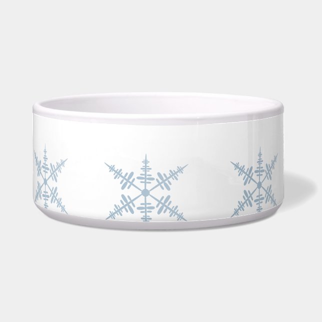 Snowflake Ceramic Pet Bowl (Front)