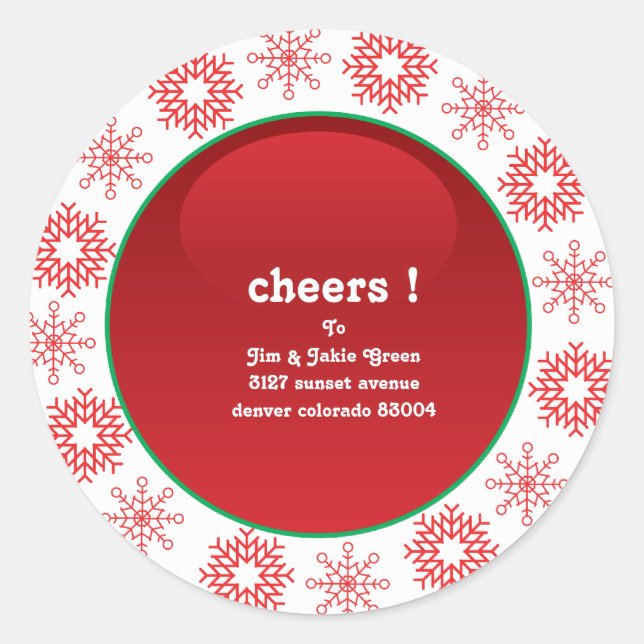 Snowflake cheer - Address labels (Front)